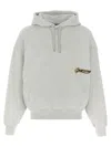 Jacquemus Hooded Sweater With Drawstring And Ribbed Finish In Gray