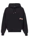 Jacquemus Cotton Sweatshirt With Embroidered Varsity Patch In Black