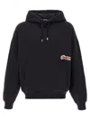 Jacquemus Cotton Sweatshirt With Embroidered Varsity Patch In Black