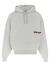 Jacquemus Hooded Sweater With Drawstring And Ribbed Finish In Gray