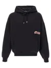 Jacquemus Cotton Sweatshirt With Embroidered Varsity Patch In Black