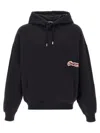 Jacquemus Cotton Sweatshirt With Embroidered Varsity Patch In Black