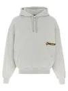 Jacquemus Hooded Sweater With Drawstring And Ribbed Finish In Gray