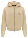 Jacquemus 'ribbed Cuffs Hoodie Hem' In Neutral