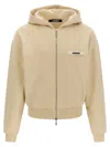Jacquemus 'ribbed Cuffs Hoodie Hem' In Neutral