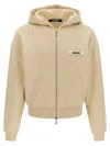 Jacquemus 'ribbed Cuffs Hoodie Hem' In Neutral