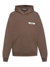 Jacquemus Gros Grain Hooded Sweatshirt In Brown