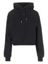 Jacquemus Le Grosgrain Logo Cotton Fleece Crop Hoodie