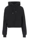 Jacquemus Le Grosgrain Logo Cotton Fleece Crop Hoodie