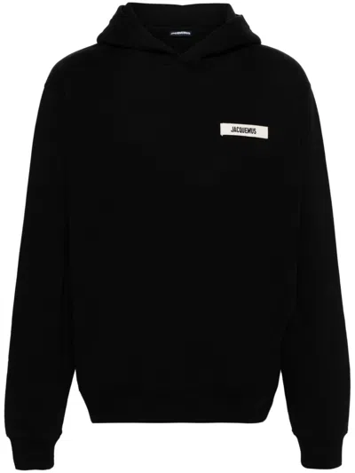 Jacquemus Le Hoodie Gros Grain In Black