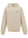 JACQUEMUS LE HOODIE GROS-GRAIN' BEIGE HOODIE WITH LOGO PATCH IN COTTON