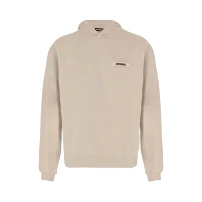 Pre-owned Jacquemus Le Hoodie Gros Grain 'beige' | Tan | Men's Size L In Brown
