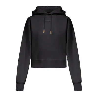 Jacquemus Le Hoodie Gros Grain In Black