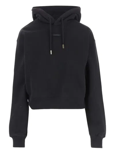 Jacquemus Gros Grain Hoodie With Drawstring In Black