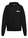 Jacquemus Cotton Fabric Hoodie With Long Sleeves In Black