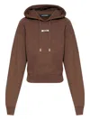 Jacquemus Drawstring Hood Gros-grain Hoodie In Brown