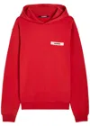 Jacquemus Men Le Hoodie Grosgrain Hooded Sweatshirt In Red
