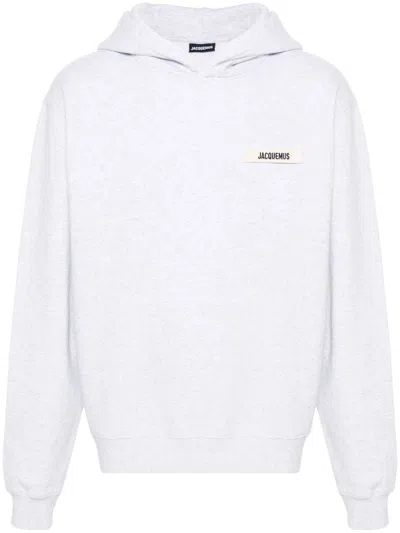 Jacquemus Le Hoodie Gros Grain In Gray