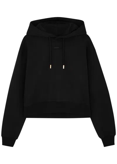 Jacquemus Le Hoodie Gros Grain Hooded Cotton Sweatshirt In Black