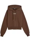 Jacquemus Le Hoodie Gros Grain Hooded Cotton Sweatshirt In Brown