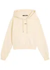 Jacquemus Le Hoodie Gros Grain Hooded Cotton Sweatshirt In Neutral