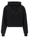 Jacquemus Le Grosgrain Logo Cotton Fleece Crop Hoodie