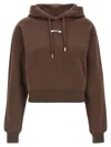 Jacquemus Drawstring Hood Gros-grain Hoodie In Brown