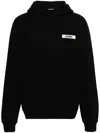 Jacquemus Gros-grain Hoodie In Black