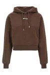 Jacquemus Le Hoodie Gros Grain Hooded Cotton Sweatshirt In Brown