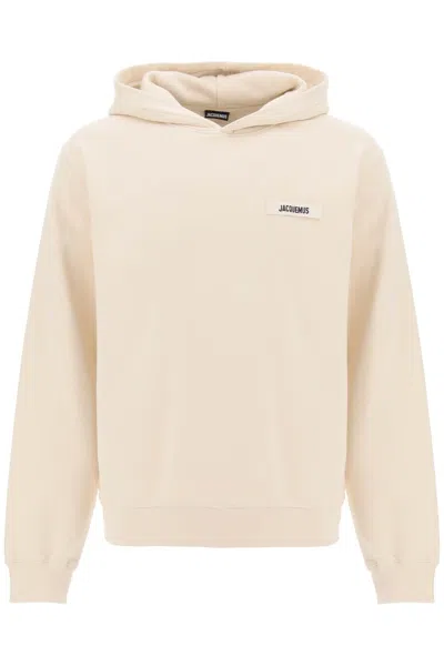 Jacquemus 'le Hoodie Gros Grain' Hoodie Men In Cream