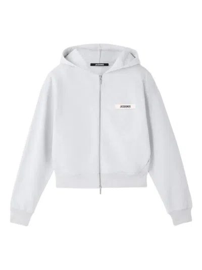 Jacquemus "le Hoodie Gros Grain" Hoodie Sweatshirt In Gray