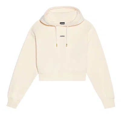 Pre-owned Jacquemus Le Hoodie Gros Grain 'light Beige' In Cream