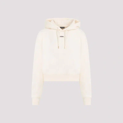 Jacquemus Le Hoodie Gros Grain M In Neutral