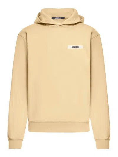 Jacquemus Le Hoodie Gros Grain In Yellow