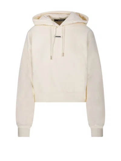 Jacquemus Le Hoodie Gros Grain Sweatshirt In Neutrals
