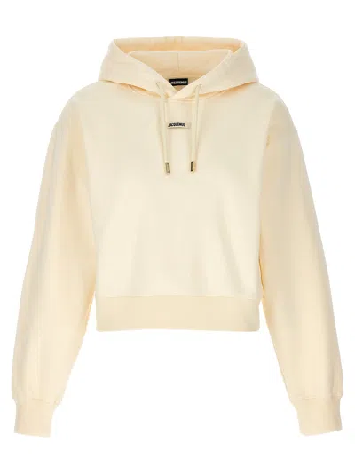 Jacquemus Le Hoodie Gros Grain Sweatshirt In Beige