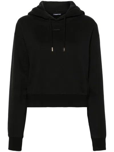Jacquemus Le Hoodie Gros Grain Sweatshirt In Black