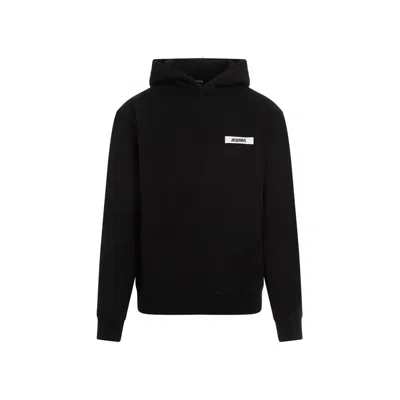 Jacquemus Le Hoodie Gros Grain Sweatshirt In Black