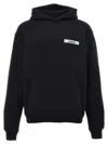 Jacquemus 'le Sweatshirt Gros-grain' Black Sweatshirt With Logo Patch