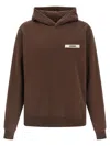 Jacquemus Gros Grain Hooded Sweatshirt In Brown