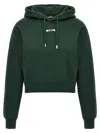 Jacquemus Le Hoodie Gros Grain Hooded Cotton Sweatshirt In Animal Print