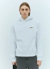 Jacquemus Le Hoodie Gros Grain Cotton Sweatshirt In Grey