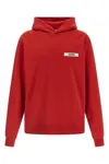 Jacquemus Men Le Hoodie Grosgrain Hooded Sweatshirt In Red