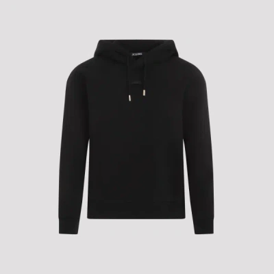 Jacquemus Le Hoodie Gros Grain S In Black