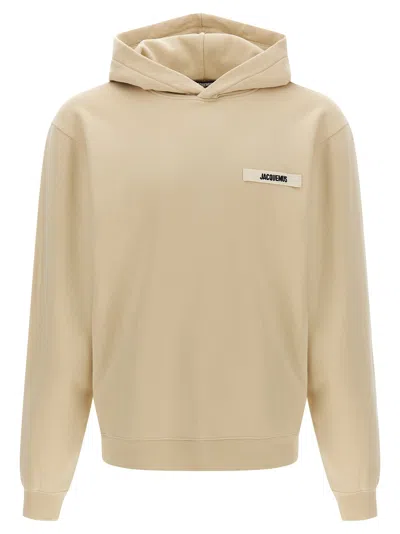 Jacquemus Le Hoodie Gros Grain In Yellow