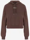 Jacquemus Drawstring Hood Gros-grain Hoodie In Brown