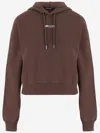 Jacquemus Drawstring Hood Gros-grain Hoodie In Brown