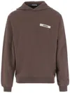 Jacquemus Gros Grain Hooded Sweatshirt In Brown