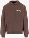 Jacquemus Gros Grain Hooded Sweatshirt In Brown