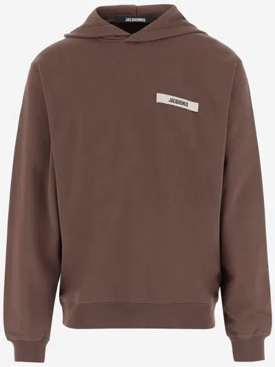Jacquemus Le Hoodie Grosgrain In Brown